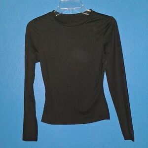 Elegant Black Long Sleeve Women's Top